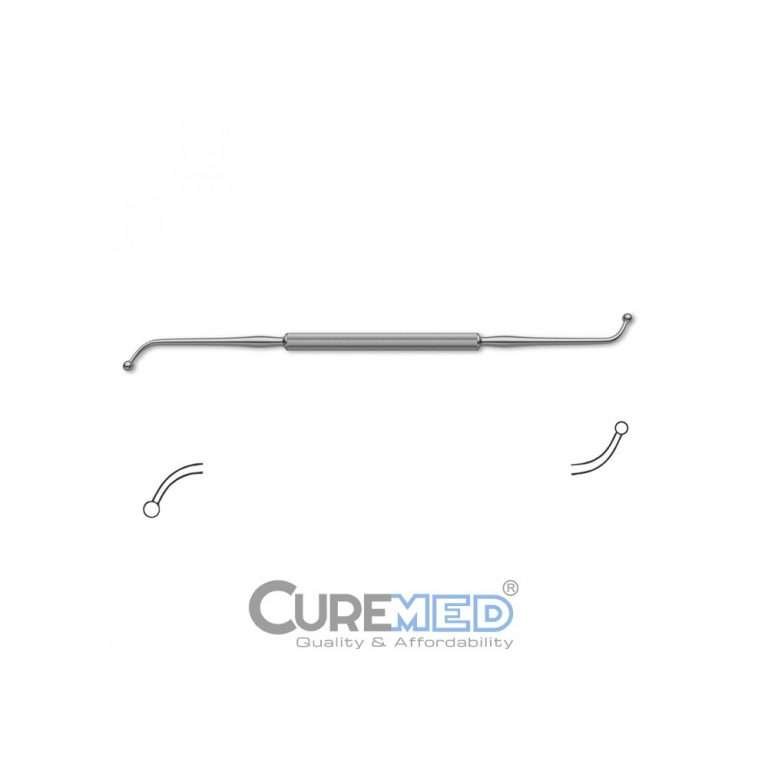 CureMed's Brand New Kistner Septum Ball End Elevator Features Double Ended 2.0 mm x 2.5 mm diameter ball tips, overall length 7-1/2" (19.0 cm)