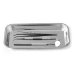 Dental Metal Trays Stainless Steel Medical Lab Instrument Tools Trays 3Pcs 8.85" x 4.64" x 0.79"