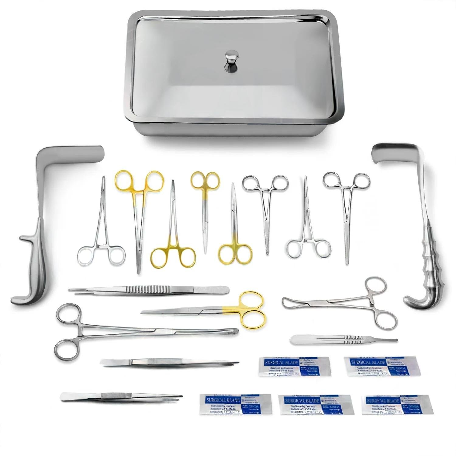 23 Pcs Cesarean Section (C-Section) Surgical Instrument Kit with Sterilization Box 23 Pcs Cesarean Section (C-Section) Surgical Instrument Kit with Sterilization Box